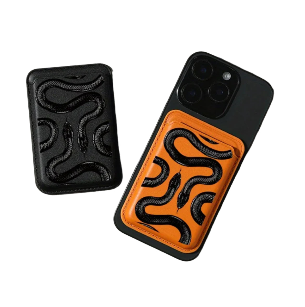 Black Snake Pattern Card Holder