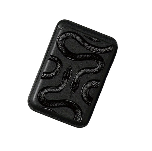 Black Snake Pattern Card Holder