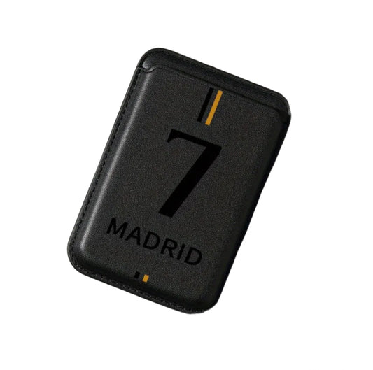 Number 7 Pattern Artificial PU Leather Magnetic Card Holder